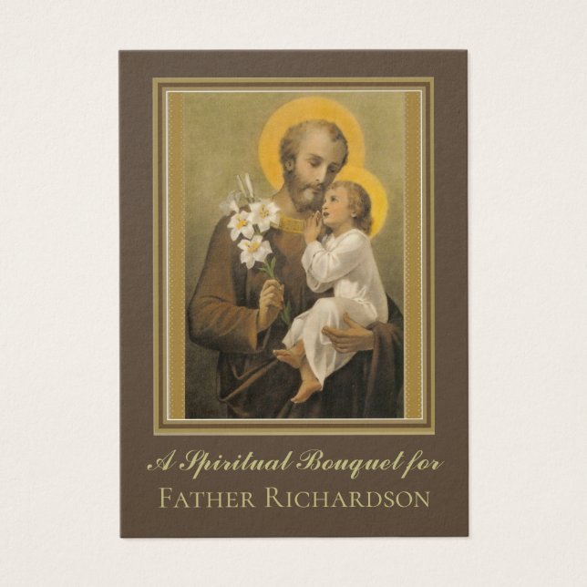 Religiösa Andlig Bouquet Prayer Heliga Card Visitkort (Framsidan)