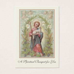 Religiösa Andlig Bouquet Prayer Heliga Card Visitkort
