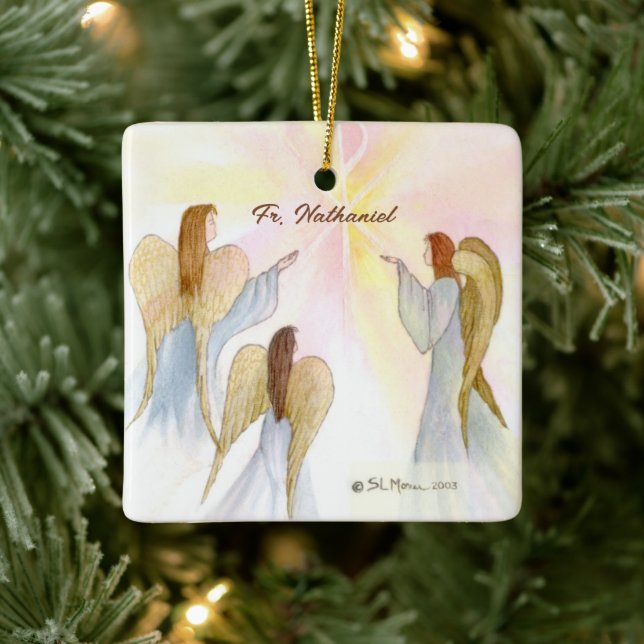 Religiösa Änglar Personlig Julgransprydnad Keramik (Träd)