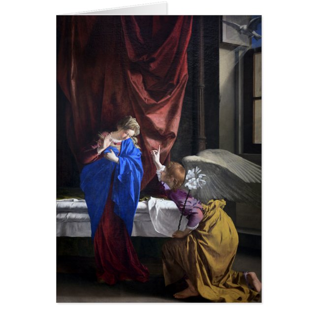 Religiösa Annunciation Virgin Mary Memorare Prayer Hälsningskort (Framsidan)