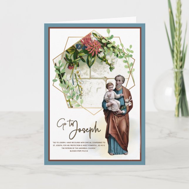 Religiösa År St. Joseph Child Jesus katolik Kort (Framsida)