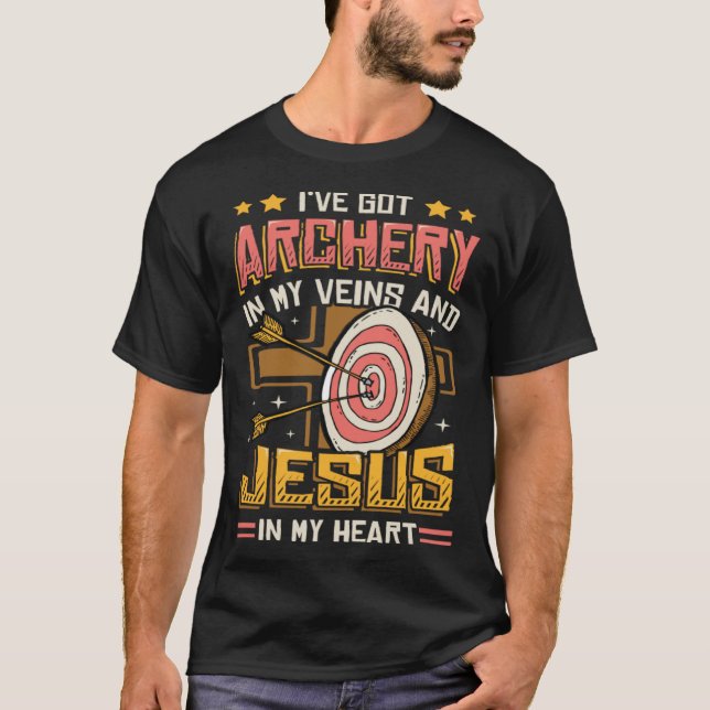 Religiösa Archer Bowman Archery T Shirt (Framsida)