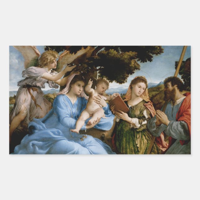 Religiösa Art-etiketter Rektangulärt Klistermärke (Framsida)