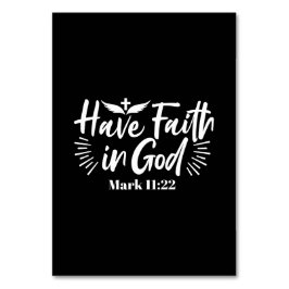 Religiösa Art: Ha tilltro till guds skriptutformni Bordsnummer