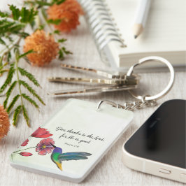 Religiösa Att tänka på dig Blommor med Hummingbird