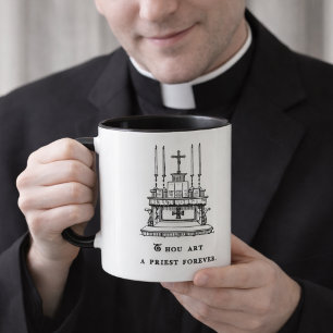 Religiösa av katolska prästprästen av latinsk mass mugg