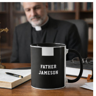 Religiösa av katolska prästprästen Black Clergy Co Mugg