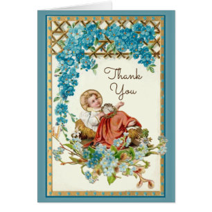 Religiösa Baby Jesus Vintage Scripture Hälsningskort