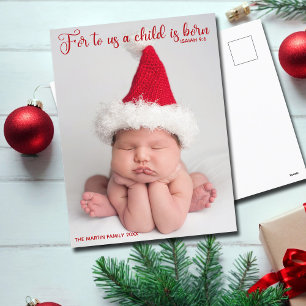 Religiösa Baby Photo jul Bible Verse Cute Vykort