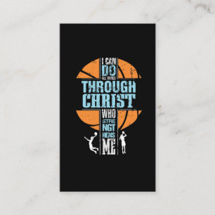 Religiösa Basketball Player Filippinerna 4:13 Chr Visitkort