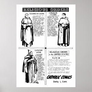 Religiösa Beställningar Dominikanska Munk Poster