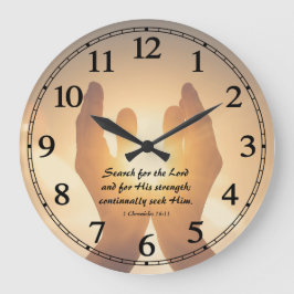Religiösa Bible Quote Verse Personalizable Clock Stor Klocka