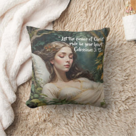 Religiösa Bible Verse Woman Sleeping Kudde