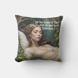 Religiösa Bible Verse Woman Sleeping Kudde