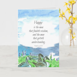 Religiösa Birthday Bible Scripture Proverbs Bird Kort