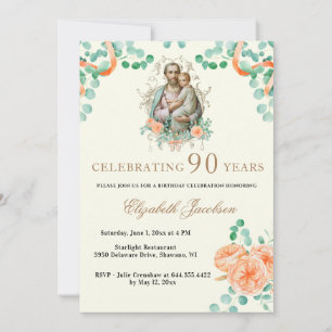 Religiösa Birthday Eucalyptus St. Joseph Inbjudningar