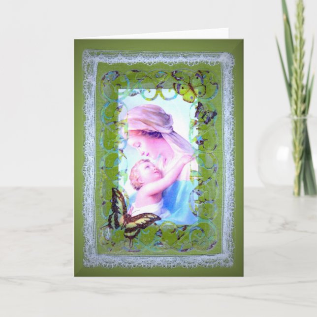 Religiösa blankokort för Madona och Child Kort (Framsida)