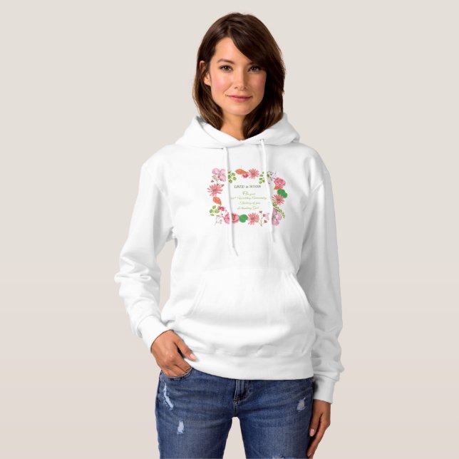 Religiösa blommor för 50-års bröllopsjubileum t shirt (Hel framsida)