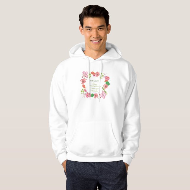 Religiösa blommor för 5-årsjubileum hoodie (Hel framsida)