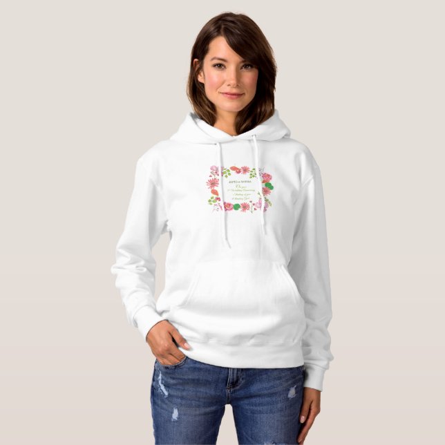 Religiösa blommor för 5-årsjubileum t shirt (Hel framsida)