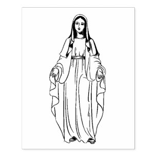 Religiösa Blsed Virgin Mary Catholique Rubber Sta Stämpel