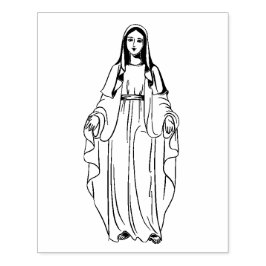 Religiösa Blsed Virgin Mary Catholique Rubber Stam Stämpel