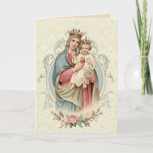 Religiösa Blsed Virgin Mary Jesus Kort