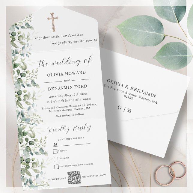 Religiösa Bröllop | Eucalyptus QR-kod (Skapare uppladdad)