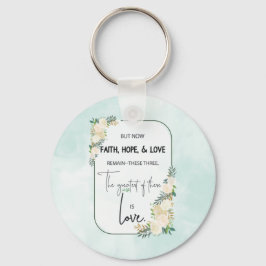 Religiösa Bröllop: Faith Hope Kärlek Nyckelring