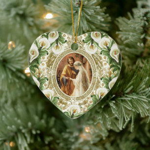 Religiösa Bröllop Första julkatoliken Julgransprydnad Keramik