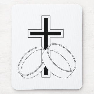 Religiösa Bröllop Symbols Kor Bröllop Ringar Musmatta