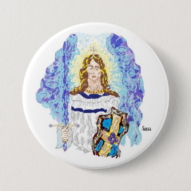 Religiösa Button: Archangel Micheal Knapp (Framsida)
