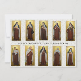 Religiösa Carmelite Nuns Priests Prayer katolik Kort