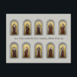 Religiösa Carmelite Saints Paintings Nun Priest Vykort<br><div class="desc">Religiösa Carmelite Paintings från Sanctuary of The Dam of Mount Carmel Catholic Church i Kenosha Wisconsin. CARMELITE SAINTS St. Elizabeth of the Trinity, St. María Maravillas de Jesús, St. Mary Magdalen de’ Pazzii, St. Teresa of Avila, St. Therese of Lisieux, Bl Titus Brandsma, St John of the Kor, St. Teresa...</div>