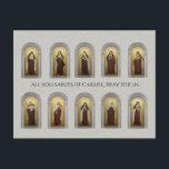 Religiösa Carmelite Saints Paintings Nun Priest Vykort<br><div class="desc">Religiösa Carmelite Paintings från Sanctuary of The Dam of Mount Carmel Catholic Church i Kenosha Wisconsin. CARMELITE SAINTS St. Elizabeth of the Trinity, St. María Maravillas de Jesús, St. Mary Magdalen de’ Pazzii, St. Teresa of Avila, St. Therese of Lisieux, Bl Titus Brandsma, St John of the Kor, St. Teresa...</div>