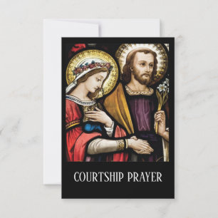 Religiösa Catholic Courtship Förlovning Prayer — OSA Kort