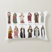 Religiösa Catholic Saints Women- Cotton Pillow
