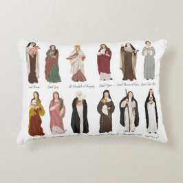 Religiösa Catholic Saints Women- Cotton Pillow Prydnadskudde