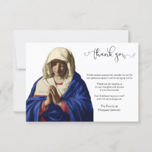 Religiösa Catholic Virgin Mary Condolence Tack Kort