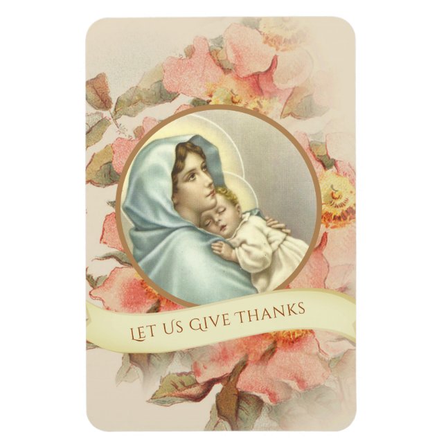 Religiösa Catholik Blsed Virgin Mary Baby Jesus Magnet (Vertikal)