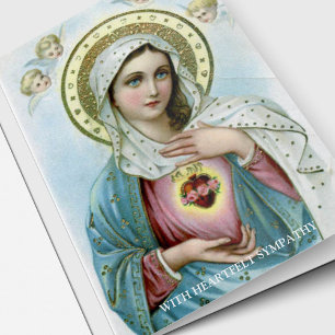 Religiösa Catholik Helig Heart Mary Sympathy Kort