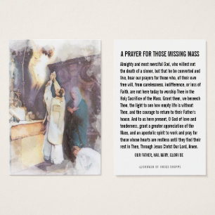 Religiösa Catholik Mass Prayer Priest Virgin Mary Visitkort