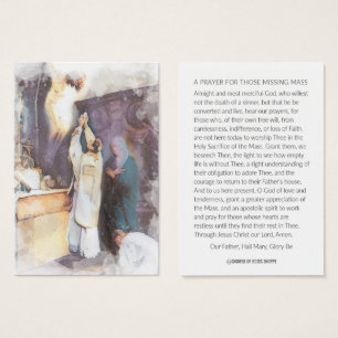 Religiösa Catholik Mass Prayer Priest Virgin Mary Visitkort