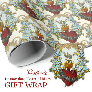 Religiösa Catholik Virgin Mary Immaculate Heart Presentpapper