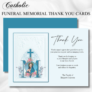 Religiösa Catholique Virgin Mary Condolence Tack Kort