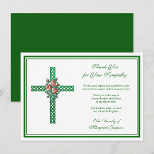 Religiösa Celtic Knoted Kor Ro Condolence Tack Kort