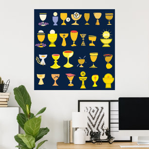 Religiösa Chalices Poster