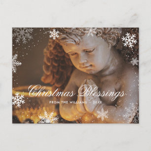Religiösa Christian Angel Snowflake-jul Helg Vykort