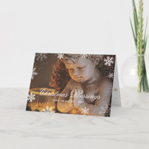 Religiösa Christian Angel Snowflake-jul Kort