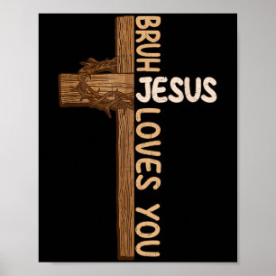 Religiösa Christian Boys Tonåringars Kids Bruh Jes Poster